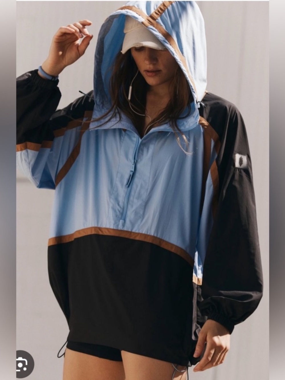 FREE PEOPLE FP Movement "Like The Wind" Colorblock Jacket Size Medium